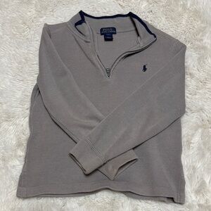 Polo by Ralph Lauren boys Taupe Zip-Up Sweater